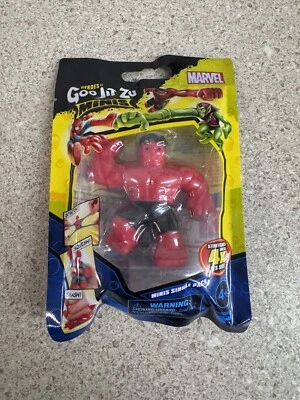 Marvel Heroes Goo Jit Zu Minis 2.5" Red Hulk STRECH SMASH SQUISH!!! Foto 1 de 2