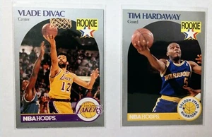 1990-91 NBA Hoops Vlade Divac 154 Lakers Rookie RC Card Mint Tim Hardaway RC 113 - Bild 1 von 2