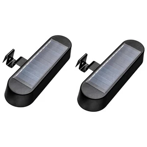 2 x Dachrinnen Leuchten Solar 8 LED Wegeleuchte Hofbeleuchtung Dachrinnenleuchte - Bild 1 von 2
