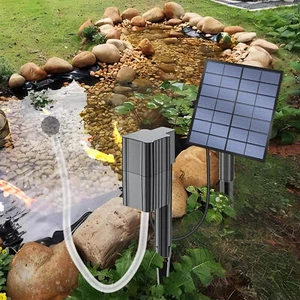Solar Air Pump Powered Oxygenator Portable Oxygen Water Aerator Fish Tank Pond - Picture 1 of 9