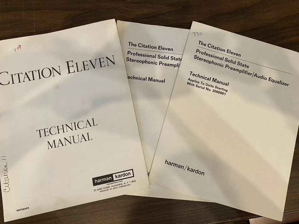 Manual de servicio HARMAN KARDON ELEVEN CITATION 11 *ORIGINAL* LIBRO O PD Foto 1 de 1