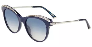 Chopard SCH271S 09LR 55 Sunglasses Women's Black-SIlver/Blue Gradient Lenses - Picture 1 of 1