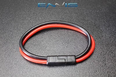 (1) 12 GAUGE QUICK DISCONNECT 2 PIN 10'' LEAD POLARIZED WIRE HARNESS AQK-12-12BG - Image 1 of 4