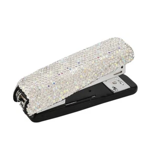 4.5" Home Desktop Bling Staplers Office School Stationery Handmade Stapler White - Picture 1 of 11