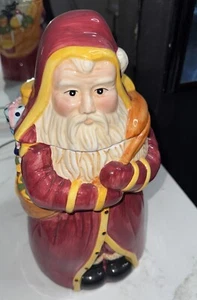Father Christmas Cookie Jar 12 Inches Tall Block Gear MTK5529 - Picture 1 of 4