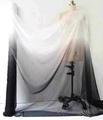 Tela de gasa ombre 58"" de ancho por yardas 2 tonos escenario boda material degradado  Foto 1 de 4