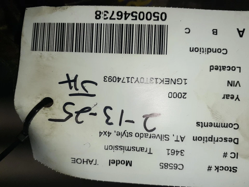 Used Automatic Transmission Assembly fits: 2000 Chevrolet Tahoe AT 4x4 5.3 Grade Foto 1 de 4