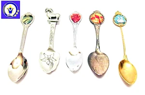 Cucharas de recuerdo Colorado, Indiana, Ohio, Sea World, Stratford (LOTE DE 5) - Imagen 1 de 2