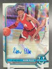 2021-22 Bowman University Keon Ellis Lava Refractor Auto /199 Kings