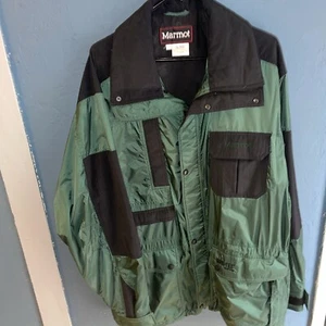 Vintage Marmot Gore-Tex Nylon Lined Jacket Green Men’s Size XL I - Picture 1 of 13