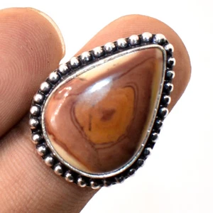 Red Brecciated Jasper Gemstone Handmade Ethnic Gifted Jewelry Ring 6.75" SR 4616 - Picture 1 of 5