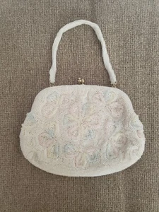 Vintage Beaded  Handbag Purse Snap closure Evening Wedding Luncheon Prom - Picture 1 of 6