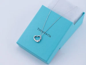 Tiffany  Open Heart Sterling Silver 925 Pendant Necklace - Picture 1 of 4