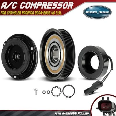 AC Compressor Clutch Kit with 6 Grooves for Chrysler Pacifica 2004-2006 V6 3.5L - Image 1 of 4