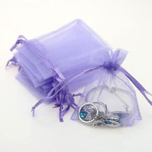 25/50/100PCS Sheer Organza Wedding Party Favor Gift Candy Bags Jewelry Pouches