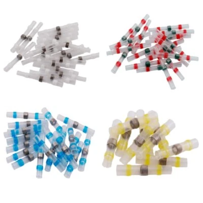 ETT DISTRIBUTION GMBH Lötverbinder 24 Sets Stoßverbinder Schrumpfschlauch Wasserdicht Sortiment