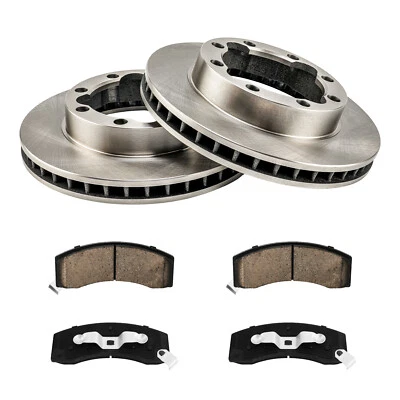 Fits GMC K2500 Chevrolet GMC K3500 Front Disc Brake Rotors Brake Pads - Image 1 of 4
