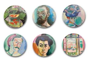 INSIGNIAS BOTÓN 1" 25MM X6 ARTISTAS MATISSE - Imagen 1 de 1