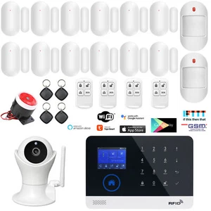 B17 Tuya APP WiFi GSM Wireless Home Security Alarm System+IP Camera+Amazon Alexa - Picture 1 of 23