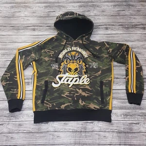 Staple Size S Boys Youth Hoodie World Renown 1975 Army Green - Picture 1 of 9