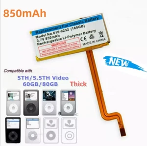 NUOVA batteria di ricambio per Apple iPod Classic 5a, 6a generazione -SPESSORE- 850mAh - Foto 1 di 3