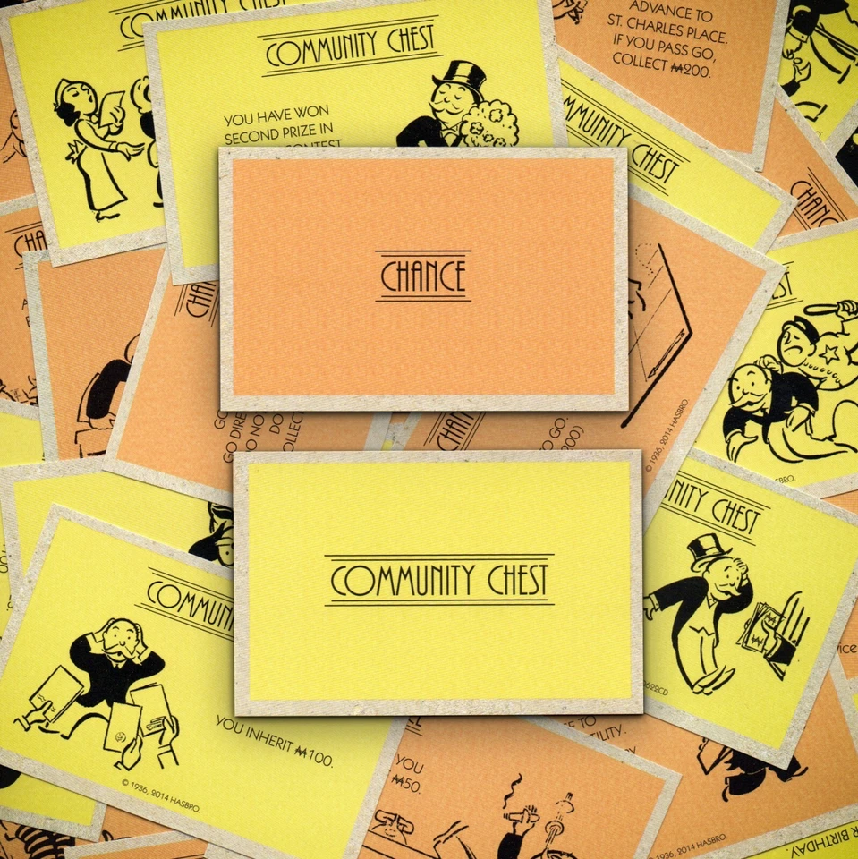 MONOPOLY 80TH ANNIVERSARY Replacement CHANCE / COMMUNITY CHEST CARDS - YOU PICK - Image 1 of 1