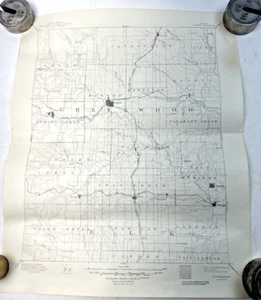 Vintage 1949 Topographic Map - Eureka, Kansas - 20.5" x 17" - Picture 1 of 8
