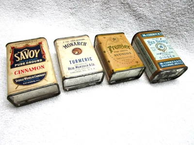 ANTIQUE SPICE TIN LOT OF 4 - Image 1 of 4