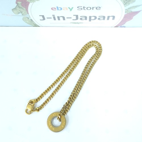 Collana catena logo cerchio CELINE vintage made in Italy usata dal Giappone