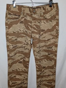 Naked & Famous 33 X 32 Skinny Guy Jeans Mens Japanese Denim Tiger Camo - Picture 1 of 10