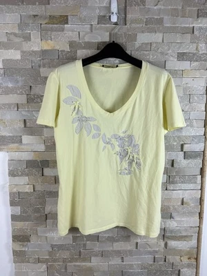 Weekend max Mara women’s size XL yellow floral  top blouse - Image 1 of 4