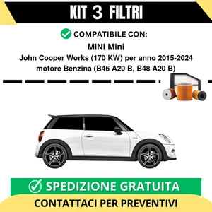 Kit 3 Filtri Tagliando per MINI Mini John Cooper Works 170 kw Benzina 2015-2024 - Bild 1 von 2