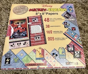 Disney 8x8 Scrapbook Paper Pad Paper Pizazz PARTIAL Pad 1-Side Thin Paper - Picture 1 of 24