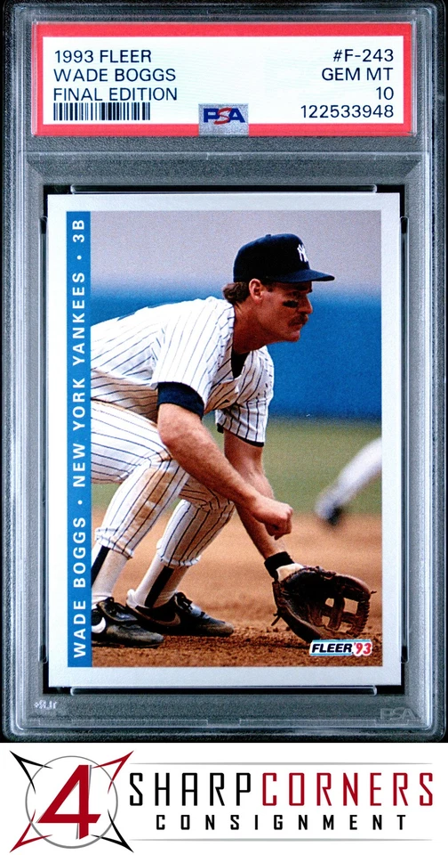 1993 FLEER FINAL EDITION #F-243 WADE BOGGS YANKEES HOF PSA 10 - Image 1 of 3