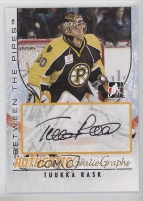 2007-08 ITG Between the Pipes GoalieGraphs Tuukka Rask #A-TR Rookie Auto RC - Image 1 of 2