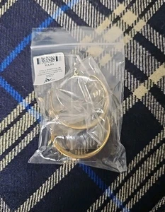 Mods Al Massimo 18K Gelbgold über Bronze Kuppel Statement J-Creolen Röhre Ohrringe - Bild 1 von 5