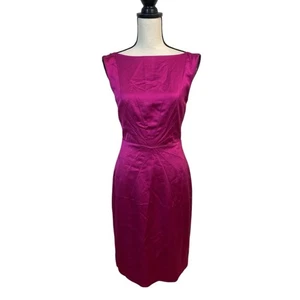 Banana Republic Magenta Satin Partykleid Größe 6 - Bild 1 von 10