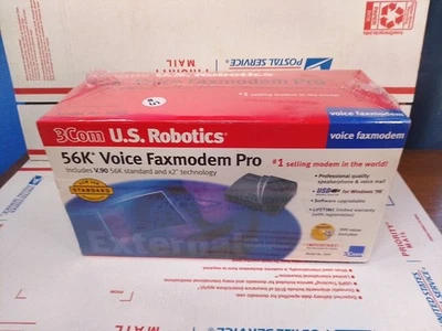 3COM US ROBOTICS Model 5605 56K Voice Faxmodem Pro V.90 X 2  BRAND NEW SEALED - Image 1 of 4