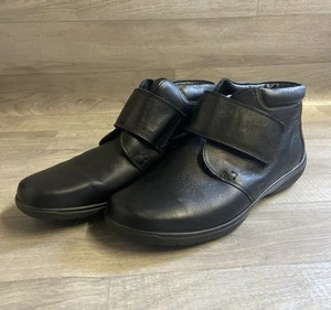 Hotter Daydream Ankle Boots Soft Leather Black Size UK 8 EEE - Picture 1 of 21