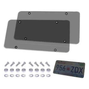 Juego de 2 piezas de protector de montaje universal reflectante irrompible para matrícula - Imagen 1 de 5