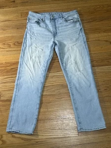 American Eagle Air flex+ Athletic Straight Jeans Men’s Size 33x30 Light Wash - Picture 1 of 14
