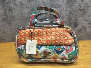 Vera Bradley 3 Piece Mini Ditty Travel Set Makeup Bag - Cuban Stamps - Picture 1 of 2
