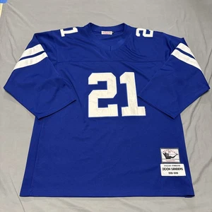 Mitchell Ness NFL Dallas Cowboys Deion Sanders 21 Throwback Jersey Mens 54 - Picture 1 of 16