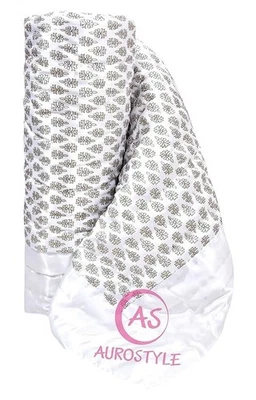 Handmade Silk Cotton Soft Jaipuri Razai Double Bed Quilt Ac Blanket 85X10 inch - Image 1 of 4