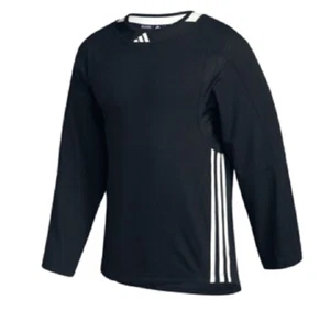 Adidas Blank Black STK AG Authentic Hockey Jersey New Mens Goalie Cut Sizes - Picture 1 of 2