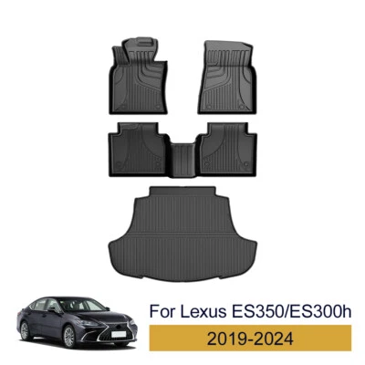 Резиновые всепогодные напольные коврики и коврики для багажника для Lexus ES350/ES300h 2019-2024 - Изображение 1 из 4