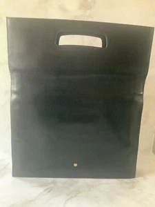 Montblanc hudson cut-out handles leather business black bag - Picture 1 of 11