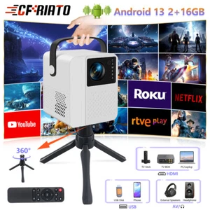 Electric Focus 4K Mini Projector 1080P UHD Portable Home Theater Bluetooth WiFi - Picture 1 of 38