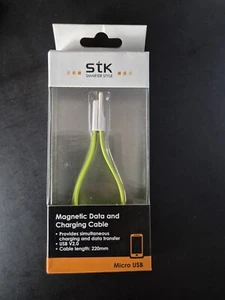 STK Micro USB Magnetic Data And Charging Cable Green - Picture 1 of 2