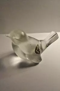 Fenton Klarglas Vogel, satiniert. Hat Fenton Black Label. 21 $ - Bild 1 von 4